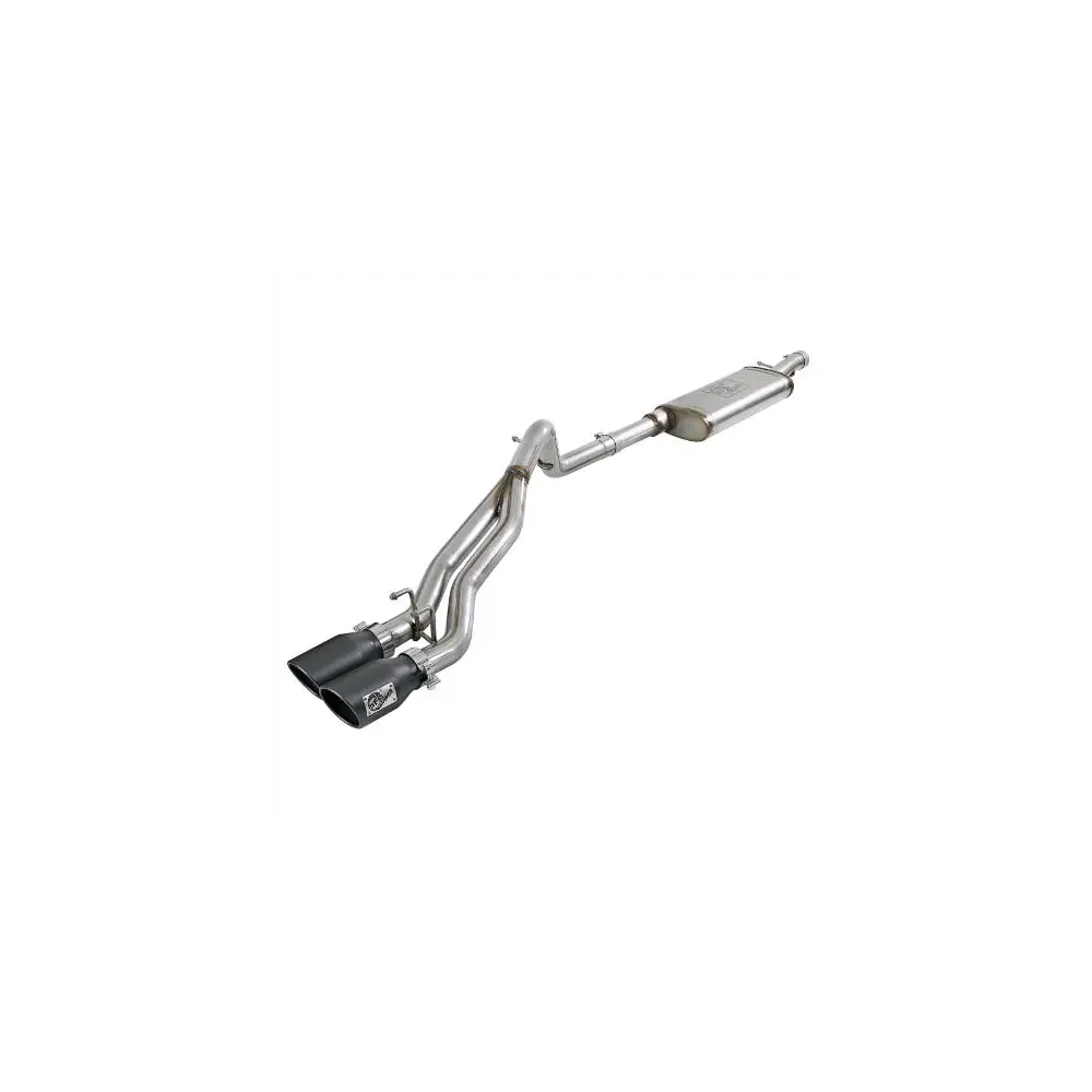 Rebel Series 2-1/2" Cat-Back Exhaust System w/ Black Tip - AFE49-48054-B